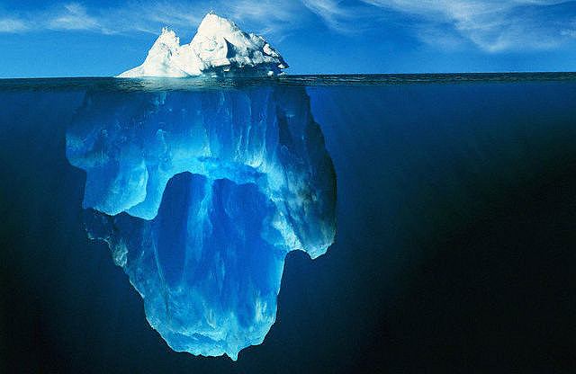 Iceberg by pere on Flickr, cropped, CC BY-NC-SA 2.0 DEED Attribution-NonCommercial-ShareAlike 2.0 Generic