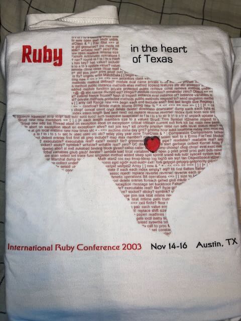 Conference T-Shirt Back International Ruby Conference 2003 T-Shirt Back
